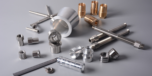 Brass part and steel part of metal prototypes