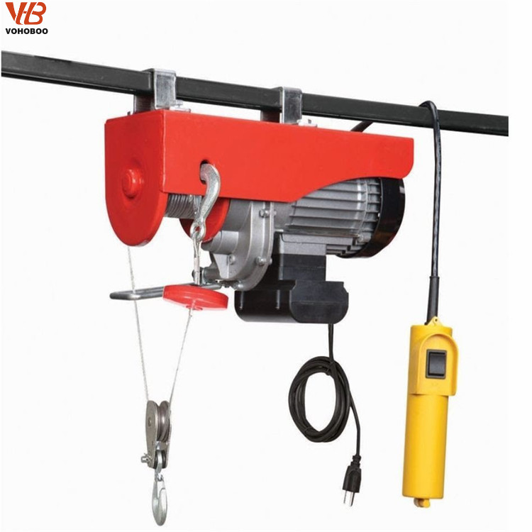 PA mini electric wire rope hoist with 100kg 125kg 150kg 200kg 250kg 400kg 500kg 1200kg