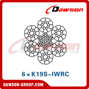 スチールワイヤロープ(6×K19S-IWRC)(6×K25F-IWRC)(6×K26WS-IWRC)、油田用ワイヤロープ、油田用スチールワイヤロープ