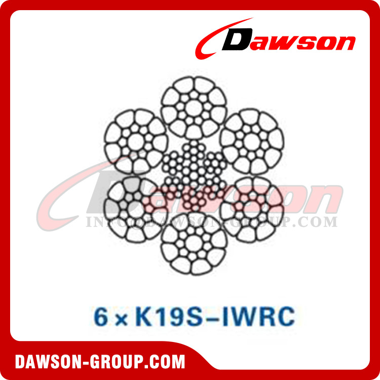 حبل أسلاك الفولاذ (6×K19S-IWRC)(6×K25F-IWRC)(6×K26WS-IWRC)، حبل سلك حقول النفط، حبل سلك فولاذي لحقول النفط
