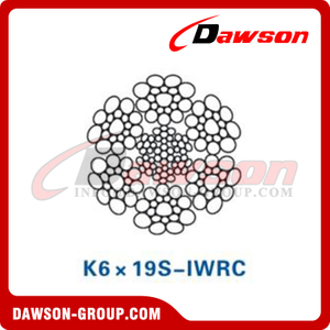 スチールワイヤーロープ(K6×19S-IWRC)(K6×26WS-IWRC)、油田用ワイヤーロープ、油田用スチールワイヤーロープ 