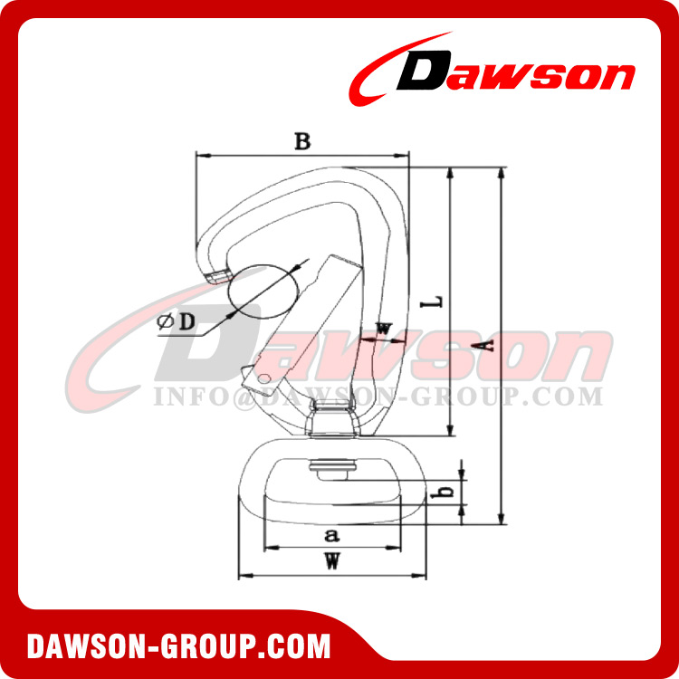 DSJ-A1303+D حلقة تسلق دوارة من الألومنيوم على أحدث طراز، حلقة تسلق دوارة للقفل لمقود الكلب