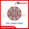 حبل أسلاك الفولاذ (8×36WS-IWRC)(EP8×36WS-IWRC)، حبل سلكي للفحم والتعدين