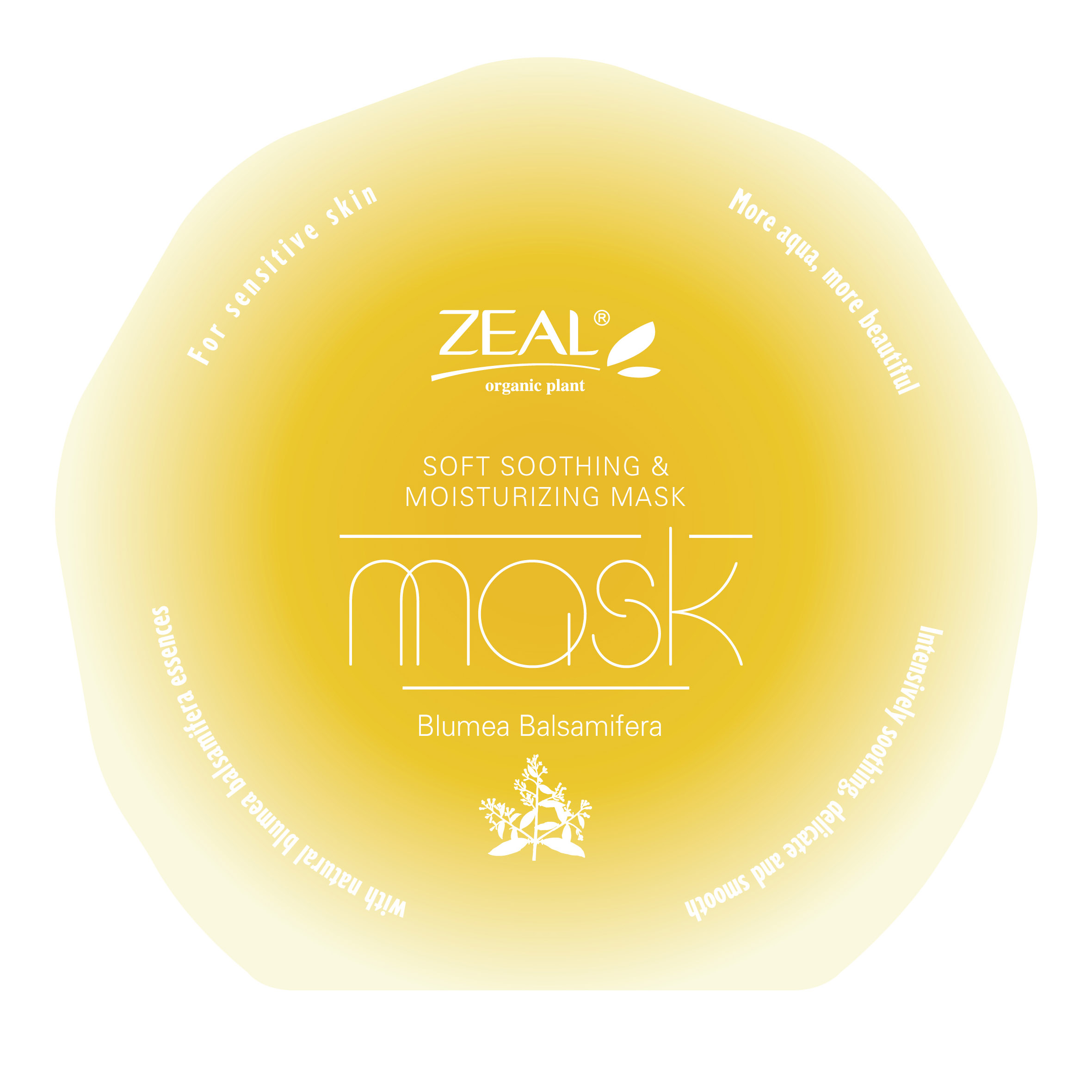Zeal Natural Plant Soft Soothing & Moisturizing Blumea Balsamifera Facial Mask 25g