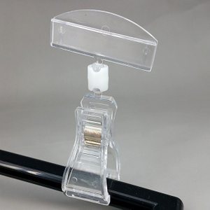 C006 Clear POP Plastic Price Tag Sign Card Holders Paper Display Promotion Clips In Retail Store