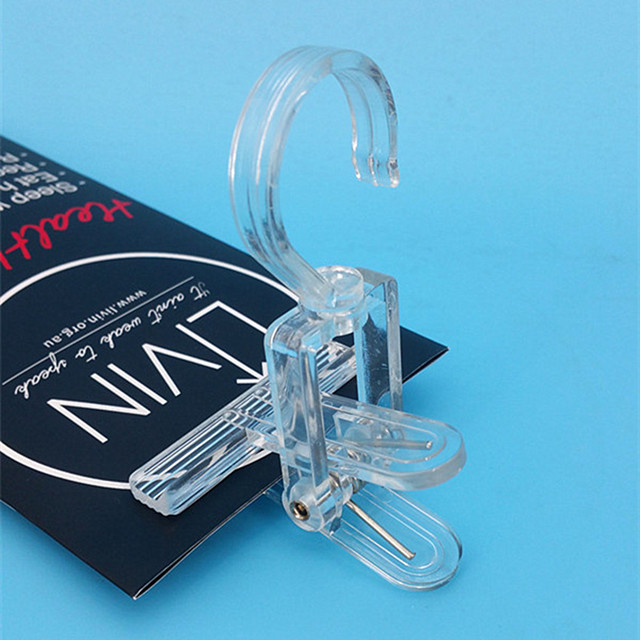 A003 Plastic Sign Price Tag Card Poster Display Hanging Hooks Clips H110mm Good Quality