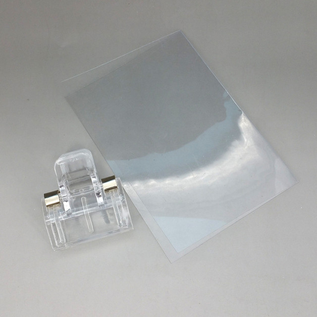 C046 POP Plastic PVC Sign Price Tag Card Paper Display Clips Holders For Retail Store Promotion Good Quality