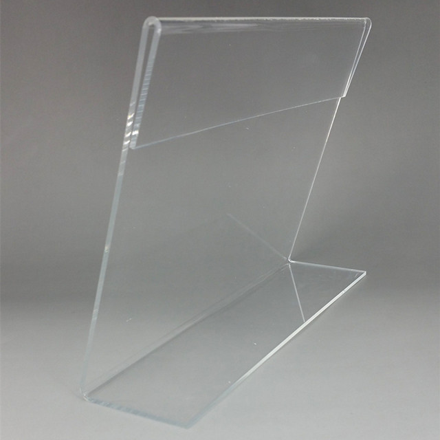 Acrylic T2mm Sign Price Tag Label Paper Promotion Name Card Display Holders L Stand High Quality
