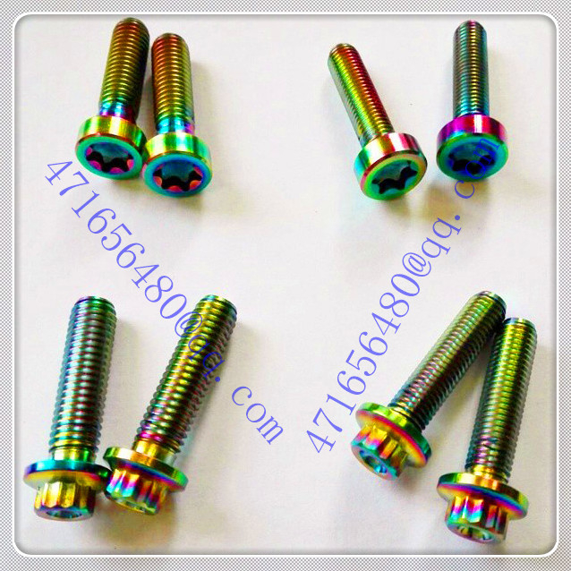 Titanium forged 12 point PVD rainbow bolt