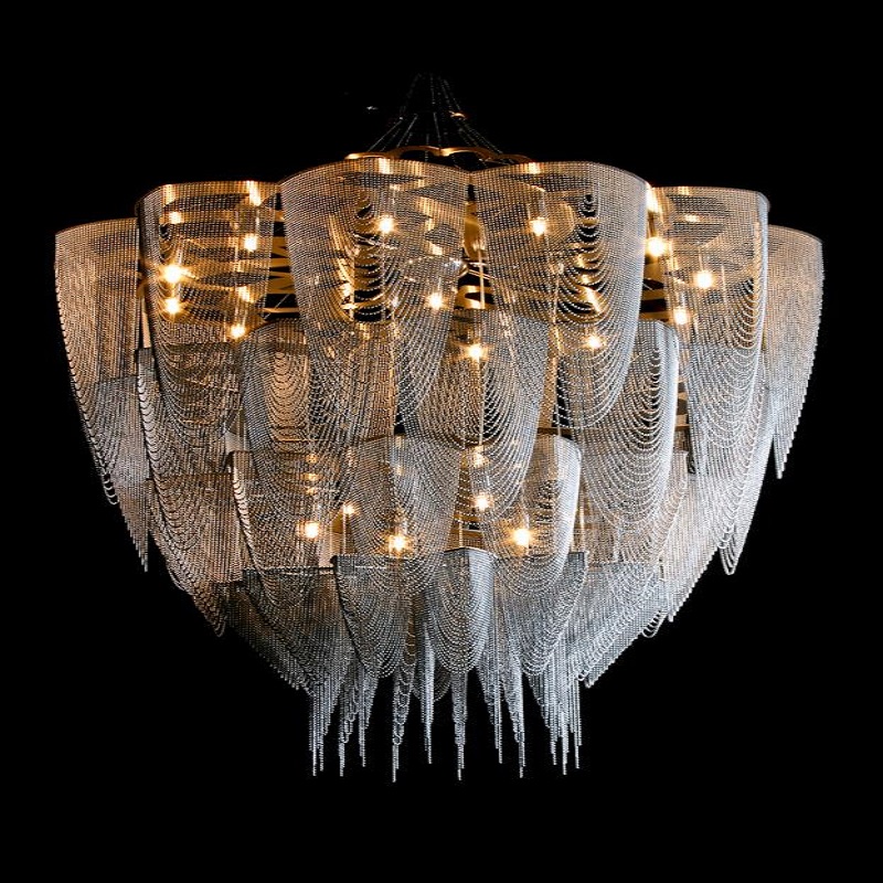 New Design Contemporary Stainless Steel Chandelier For Hotel New Design Contemporary Stainless Steel Chandelier For Hotel Meeting Room Banquet Hall Decoration