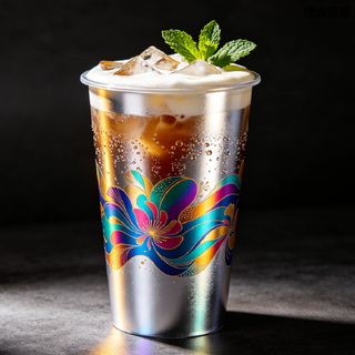 High-quality In-mold Label Beverage Cups, Food Safe Plastic Cups with Rigid Structure, Custom Printed Designs for Milk Tea & Cold Drinks