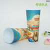 High-quality In-mold Label Beverage Cups, Food Safe Plastic Cups with Rigid Structure, Custom Printed Designs for Milk Tea & Cold Drinks
