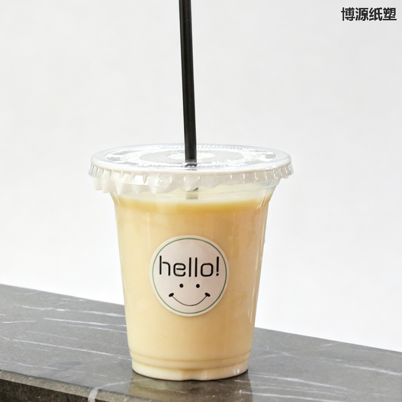 Disposable Clear Plastic Cups, Custom Design Cups for Boba Tea & Juice