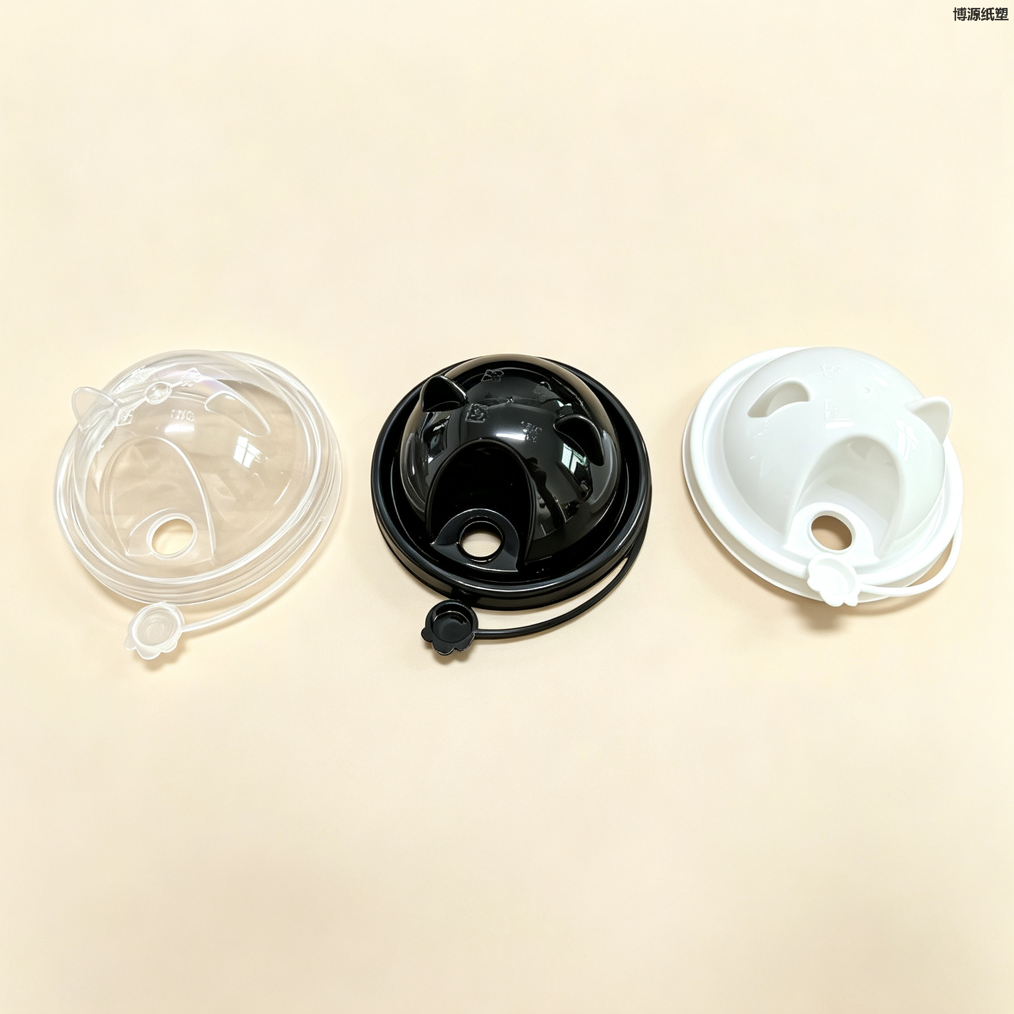 Flip Top Spill Proof PP Cup Lids, Eco Recyclable, Fully Customizable for Milk Tea