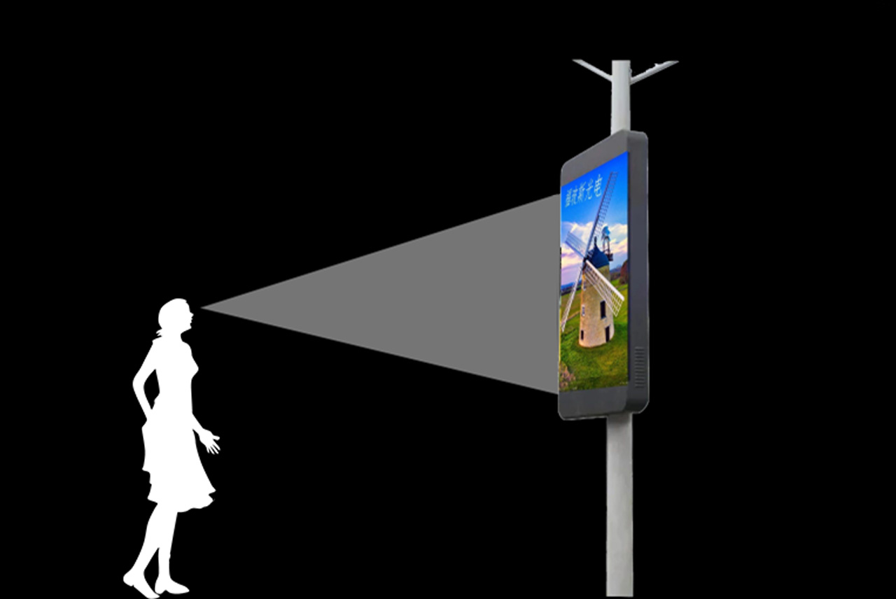 Smart City Digital-Street-Furniture-Pole-LED-Display