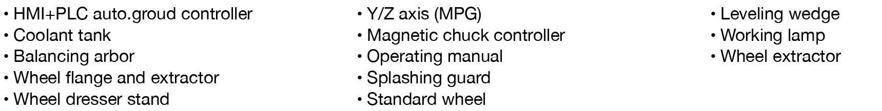 Standard Accessories