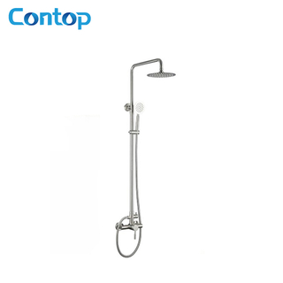 304 Stainless Steel solid body brushed shower set