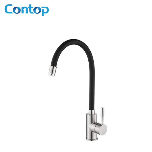 304 Stainless Steel Solid Body Hot And Cold Water Kitchen Faucet
