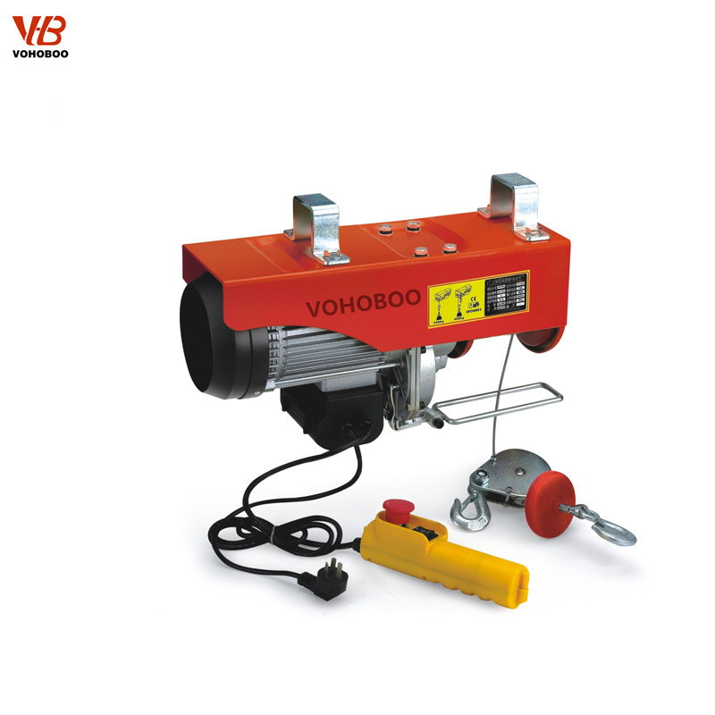 PA mini electric wire rope hoist with 100kg 125kg 150kg 200kg 250kg 400kg 500kg 1200kg