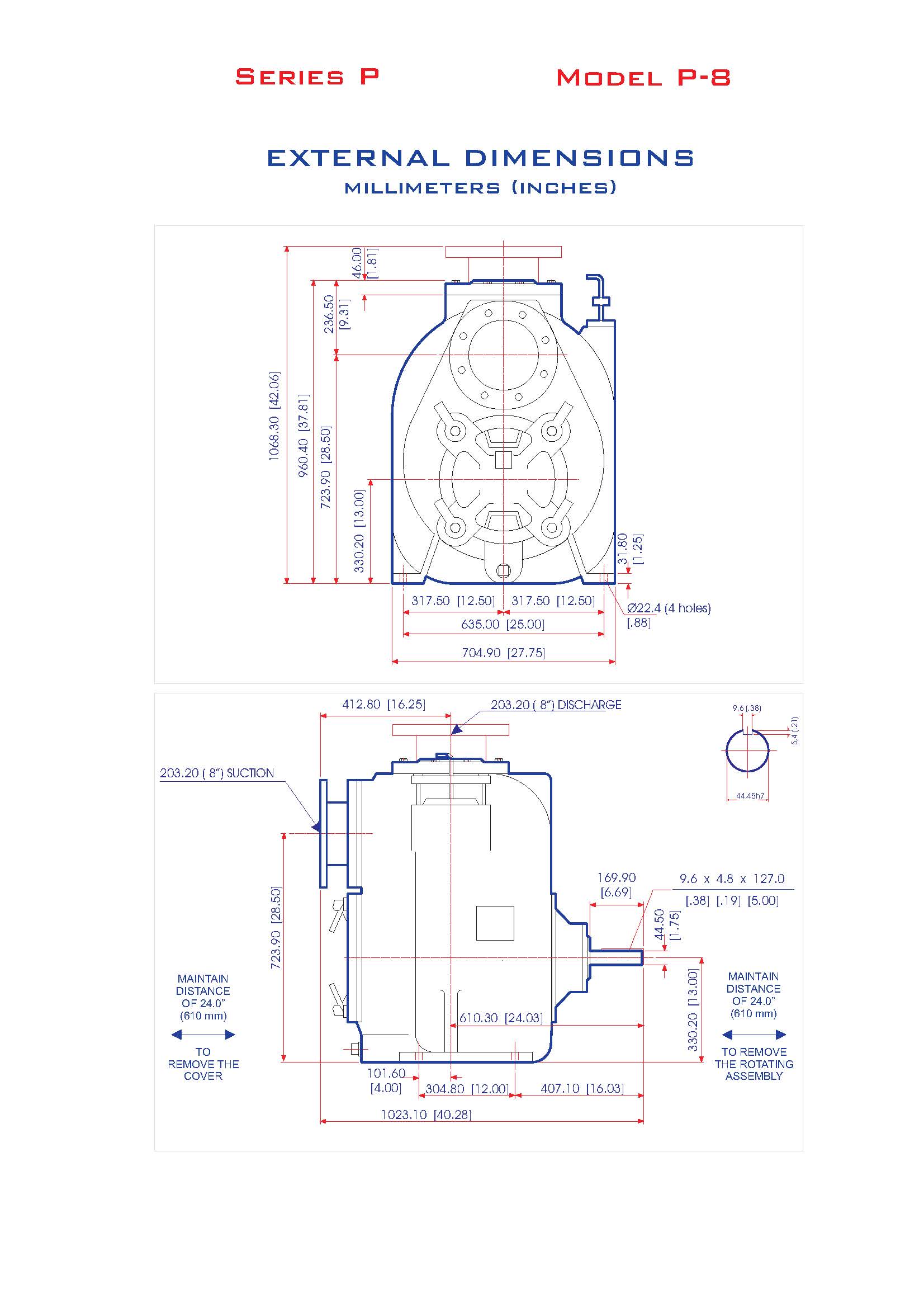 P-8 Dimensions