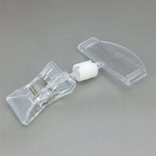 C013 Clear POP Plastic Price Tag Sign Card Holder Paper Display Promotion Clips In Retail Store