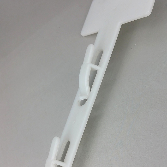 HS78219T24 Plastic PP Retail Hanging Merchandising Clips Strips W19mm Products Display For Supermarket Store Promotion L782mm In White