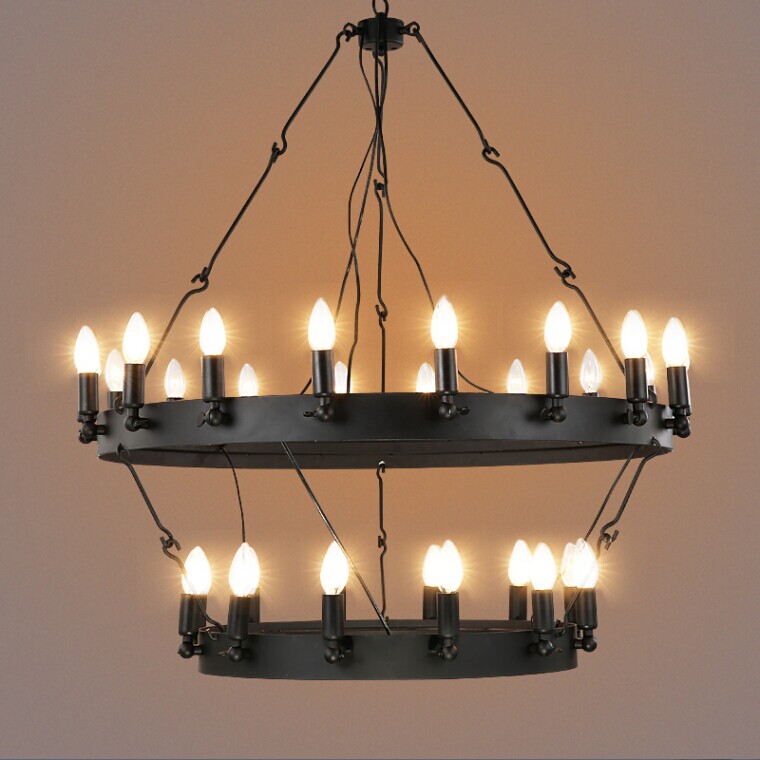 Vintage Round Shaped Pendant Light Black Hanging Wire Vintage Round Shaped Pendant Light Black Hanging Wire Chandelier