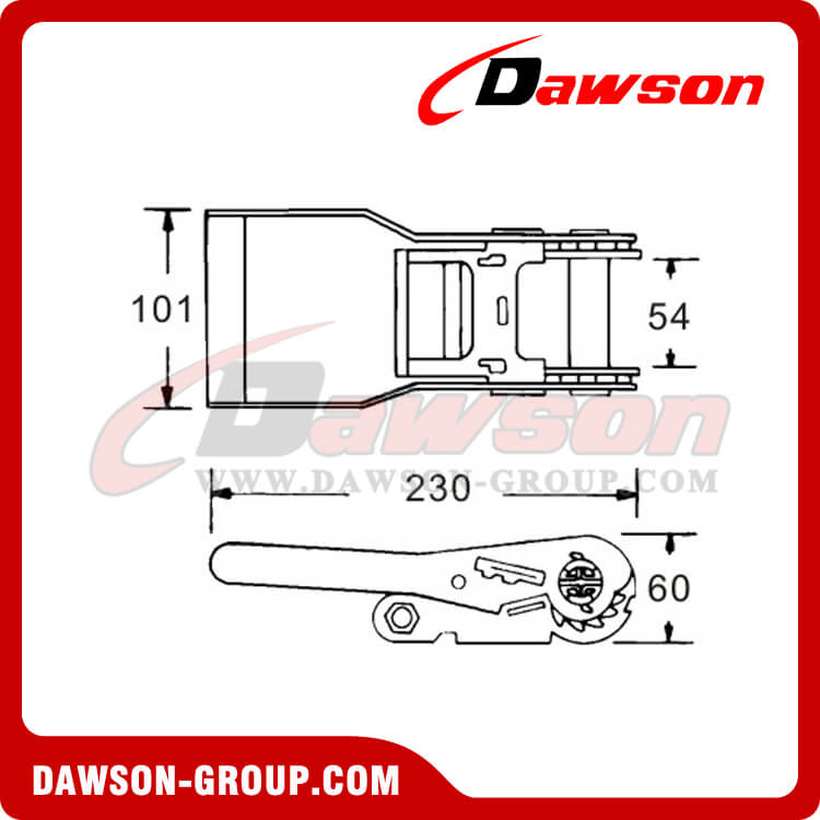 DSRB50502SS B/S 3000KG/6600LBS ステンレス鋼ラチェット バックル