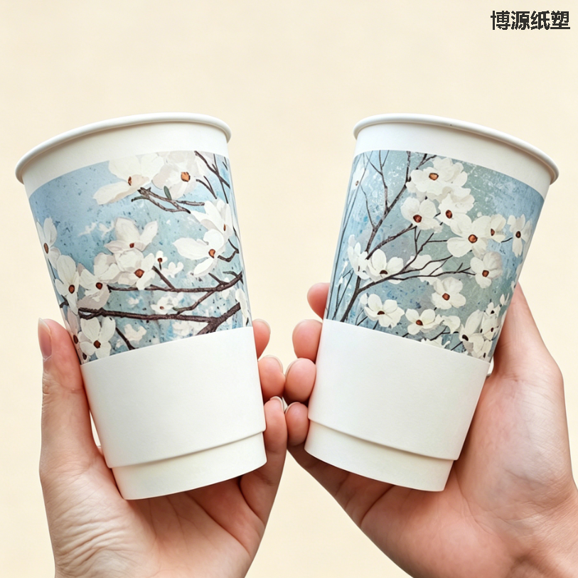 Food Safe Double Wall Disposable Paper Cups, Biodegradable Insulated Hot Coffee Cups, Multi-Size Optional, Custom Logo Accepted, Factory Direct Price