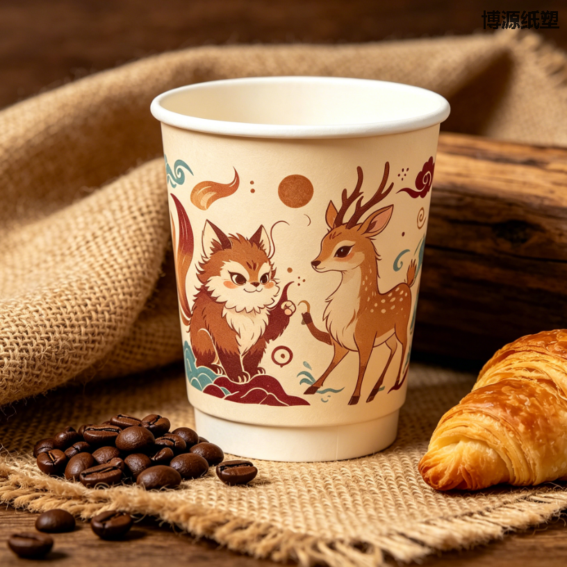 Factory Wholesale Double Wall Disposable Biodegradable Paper Cups for Hot Drinks