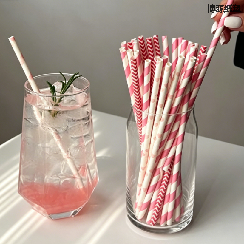 Compostable PLA Drinking Straws, Disposable Plant Based PLA Straight Straw for Bubble Tea