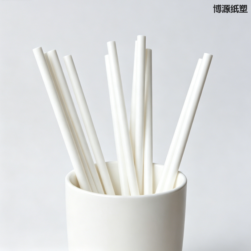 Eco Friendly Compostable Disposable Drink Straws, Paper / PLA / Plastic Straight & Spoon Straw Customized