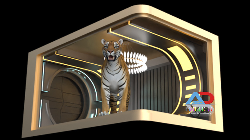 Vidéo d'écran LED 3D Tiger pour l'exposition en Allemagne