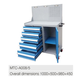Five drawer maintenance tool cart