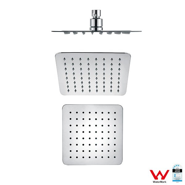 Australia Standard WELS Approval 304ss 2mm Square Shower Rose