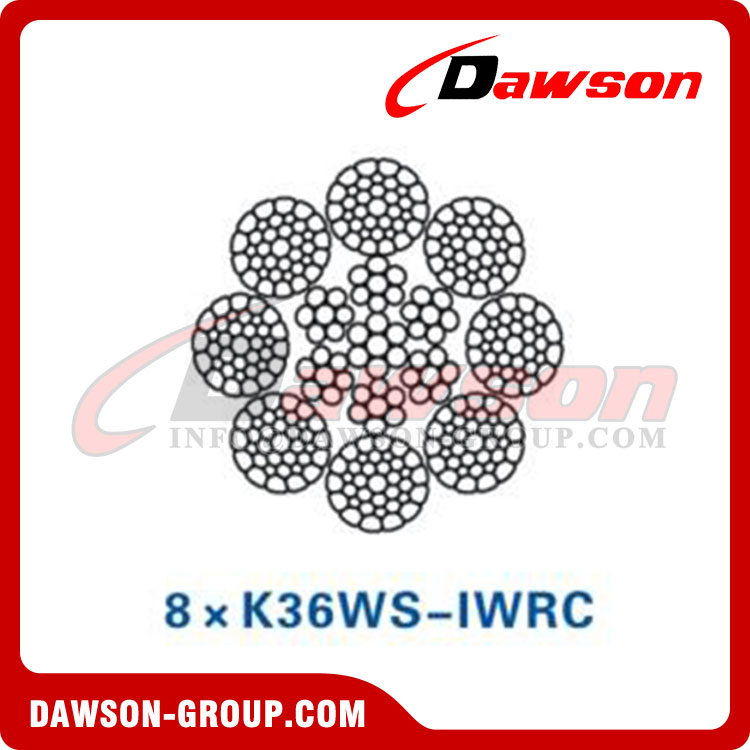 スチールワイヤーロープ (8×K31WS-IWRC)(8×K36WS-IWRC)、油田用ワイヤーロープ、油田用スチールワイヤーロープ