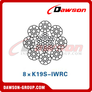 スチールワイヤーロープ(8×K19S-IWRC)(8×K26WS-IWRC)、油田用ワイヤーロープ、油田用スチールワイヤーロープ