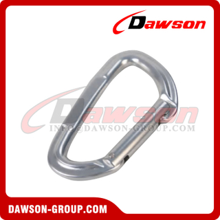 Material de aluminio DSJ-A7106 para mosquetón de forma redonda personalizado, gancho de bloqueo de mosquetón de escalada de aluminio