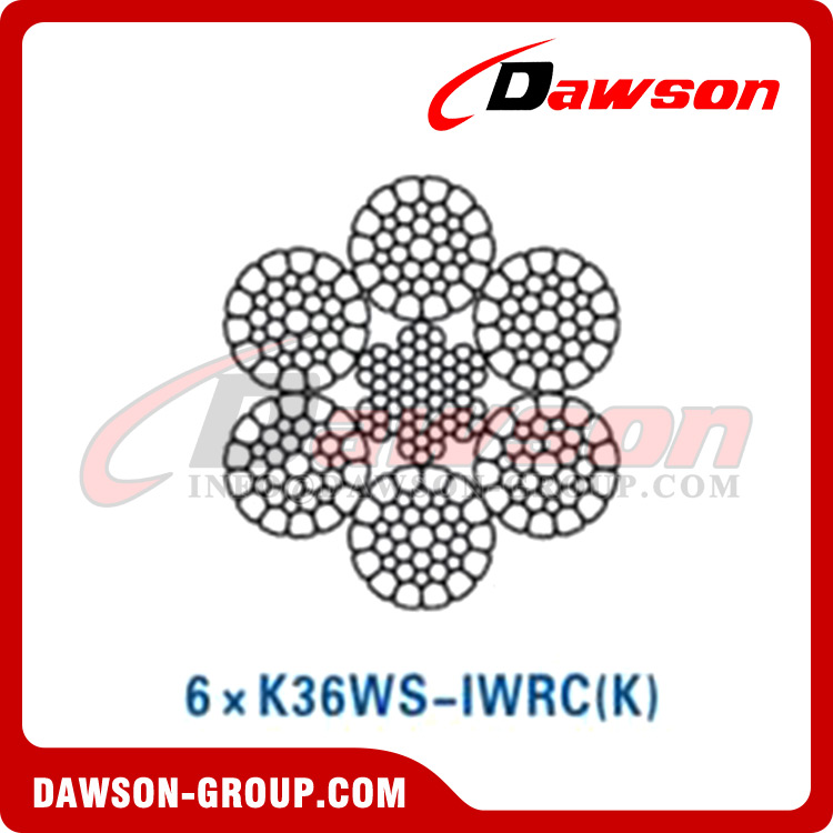 حبل أسلاك الفولاذ (6×K31WS-EPIWRC(K))(6×K36WS-IWRC(K))(8×K31WS-IWRC(K)))، حبل الأسلاك المعدنية الفولاذية 