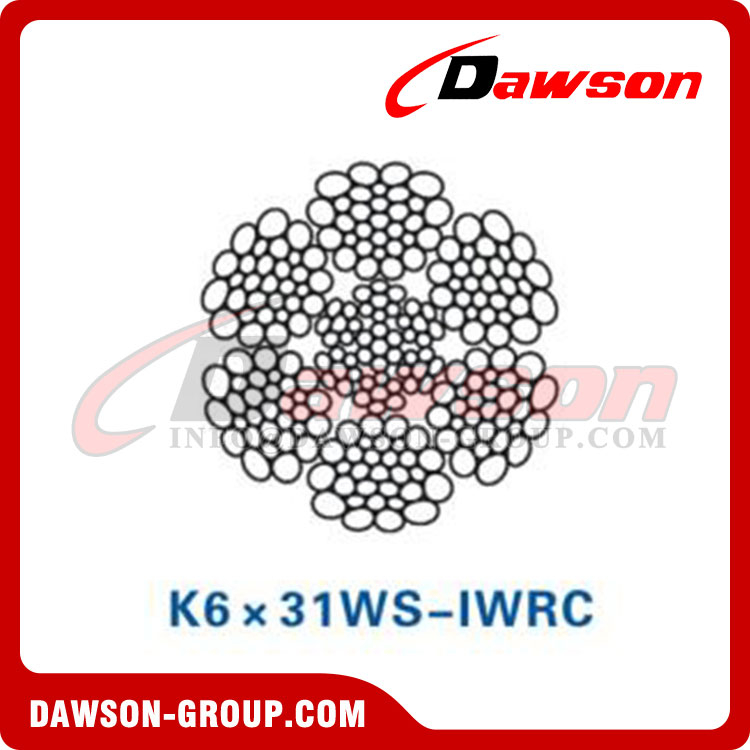 حبل أسلاك الفولاذ (K6×31WS-IWRC)(K6×36WS-IWRC)، حبل أسلاك حقول النفط، حبل أسلاك الفولاذ لحقول النفط 