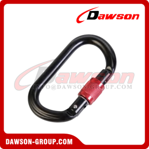 DSJ-A7108N مادة الألومنيوم لحلقة تسلق مستديرة الشكل مخصصة، خطاف قفل لولبي من الألومنيوم 