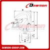 DSJ-A1303+C Mosquetón giratorio de aluminio más vendido para acampar, hacer senderismo y escalar, llavero con mosquetón giratorio de aluminio