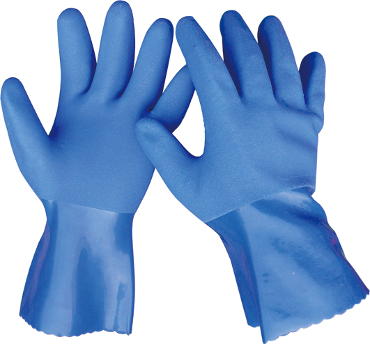 BLUE PVC GLOVES 