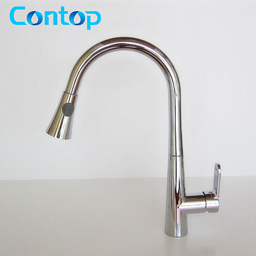 Sanitaryware pull-out brass kitchen faucet