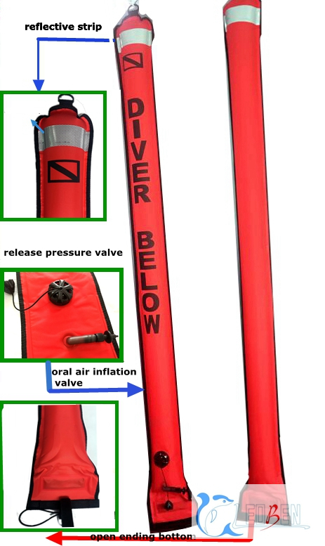 Scuba Diving Signal Tube SMB with Inflator from China manufacturer