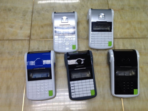 Painted plastic POS machine prototypes by SRM