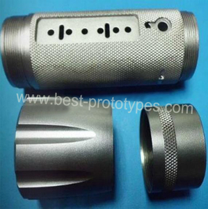 Lathe and knurling metal CNC prototypes