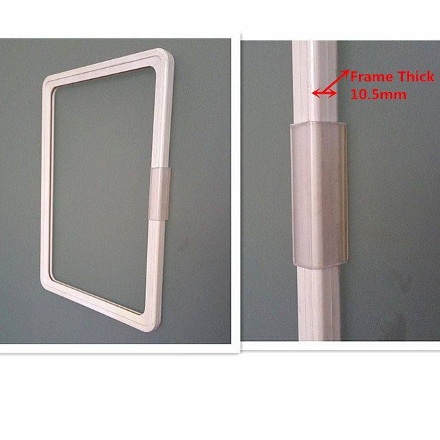 F025 Plastic Poster Sign Tag Display PVC Holder Clip By Good Adhesive Tape On Side To Match Supermarket A4 A5 A6 Frames