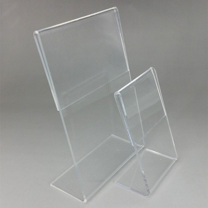 Acrylic T2mm Sign Price Tag Label Paper Promotion Name Card Display Holders L Stand In Vertical High Quality