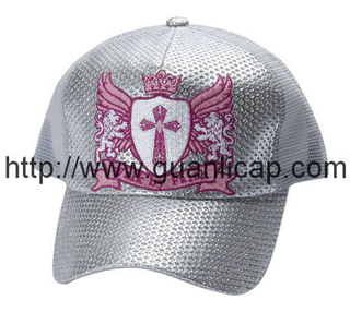 Embroidered mesh cap